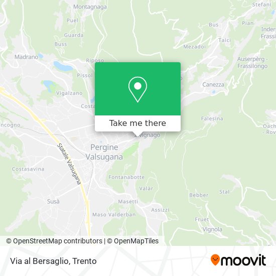 Via al Bersaglio map