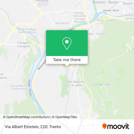 Via Albert Einstein, 220 map