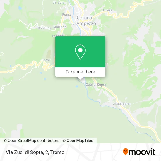 Via Zuel di Sopra, 2 map