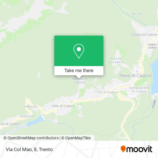 Via Col Mao, 8 map