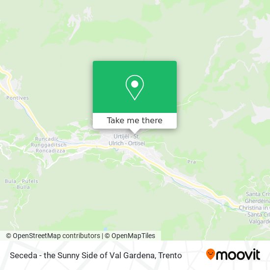 Seceda - the Sunny Side of Val Gardena map