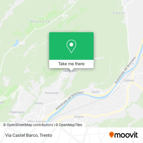 Via Castel Barco map
