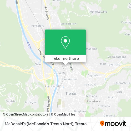 McDonald's (McDonald's-Trento Nord) map