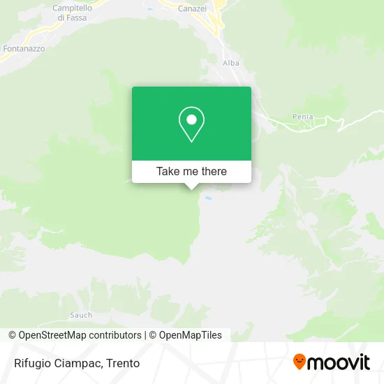 Ciampac Mountain Refuge map