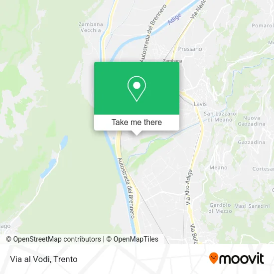 Via al Vodi map
