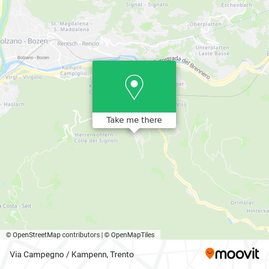 Via Campegno / Kampenn map