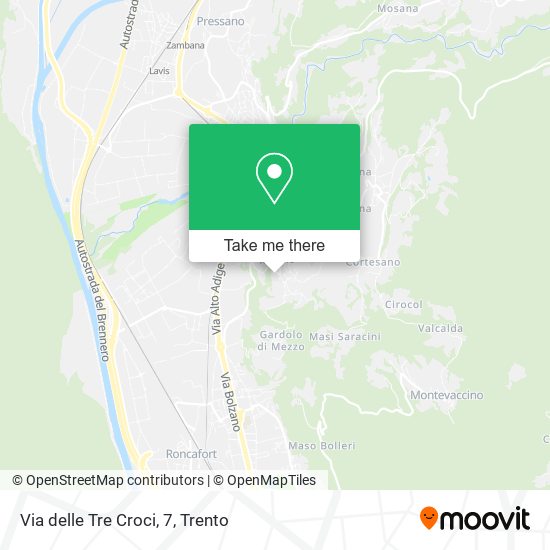 Via delle Tre Croci, 7 map