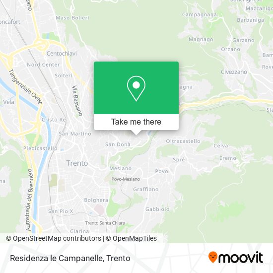 Residenza le Campanelle map