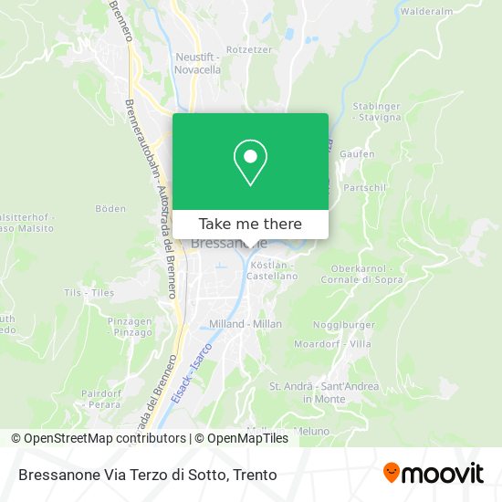 Bressanone Via Terzo di Sotto map