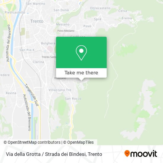 Via della Grotta / Strada dei Bìndesi map