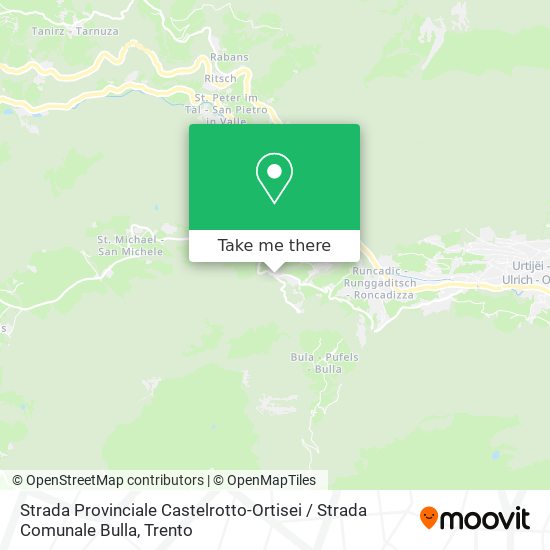 Strada Provinciale Castelrotto-Ortisei / Strada Comunale Bulla map