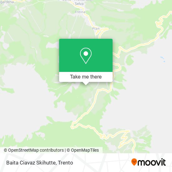 Baita Ciavaz Skihutte map