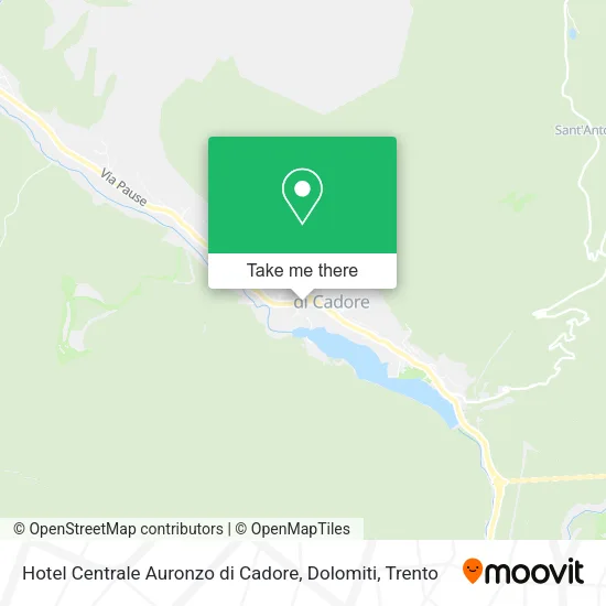 Hotel Centrale Auronzo di Cadore, Dolomiti map