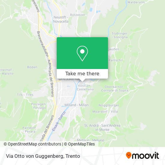 Via Otto von Guggenberg map