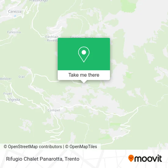 Chalet Panarotta Mountain Refuge map