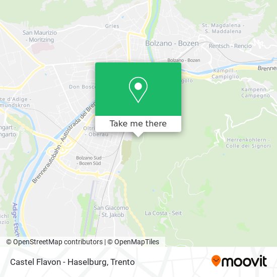 Castel Flavon - Haselburg map