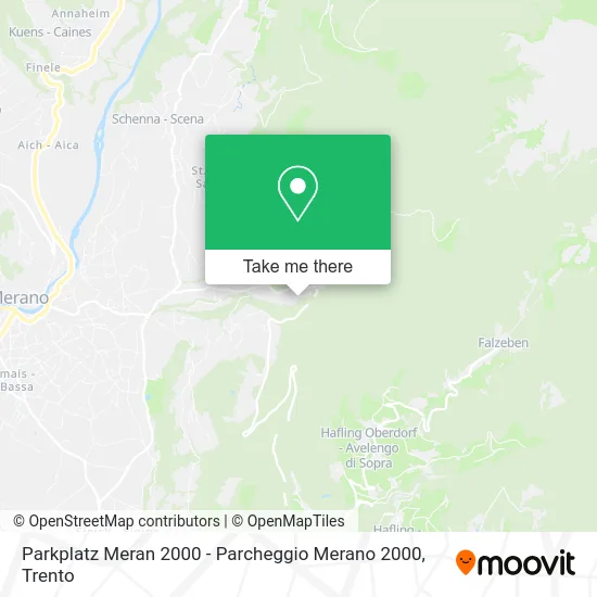 Parkplatz Meran 2000 - Parcheggio Merano 2000 map