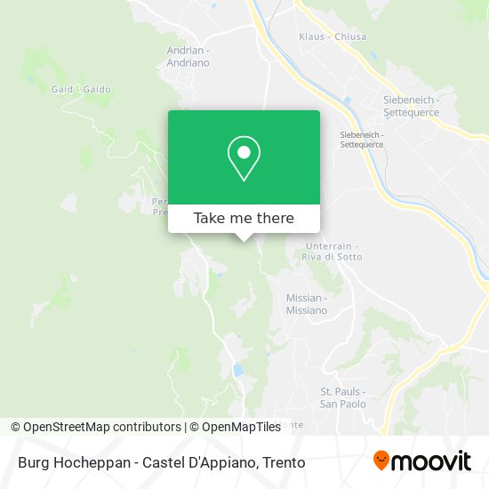 Burg Hocheppan - Castel D'Appiano map