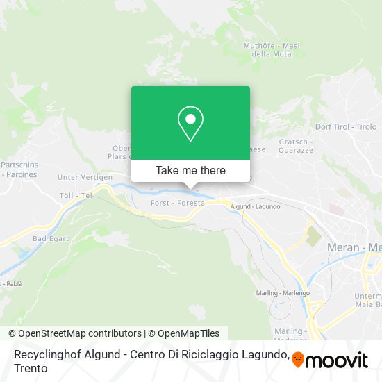 Recyclinghof Algund - Centro Di Riciclaggio Lagundo map