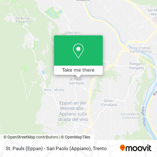 St. Pauls (Eppan) - San Paolo (Appiano) map