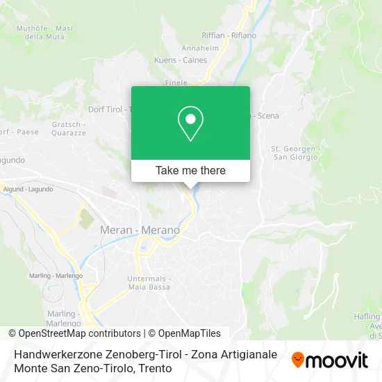 Handwerkerzone Zenoberg-Tirol - Zona Artigianale Monte San Zeno-Tirolo map