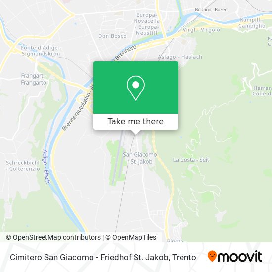 Cimitero San Giacomo - Friedhof St. Jakob map