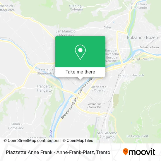 Piazzetta Anne Frank - Anne-Frank-Platz map