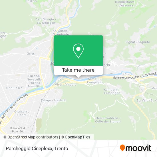 Parcheggio Cineplexx map