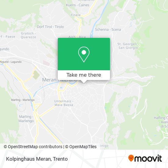 Kolpinghaus Meran map
