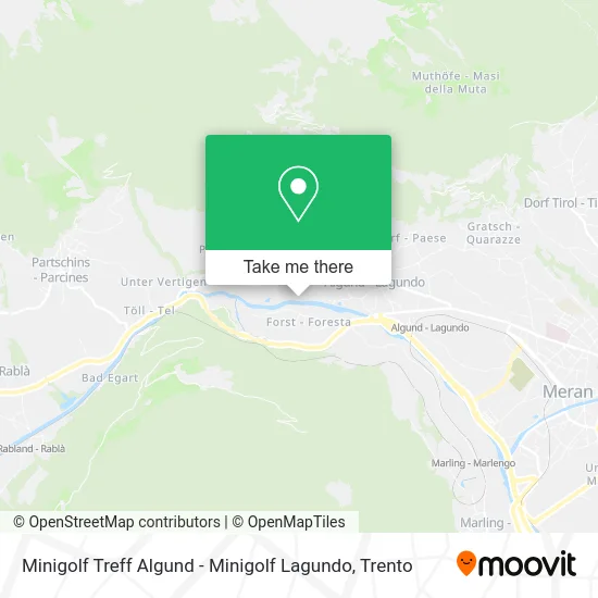 Minigolf Treff Algund - Minigolf Lagundo map