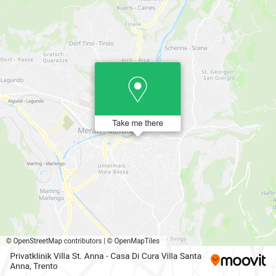 Privatklinik Villa St. Anna - Casa Di Cura Villa Santa Anna map