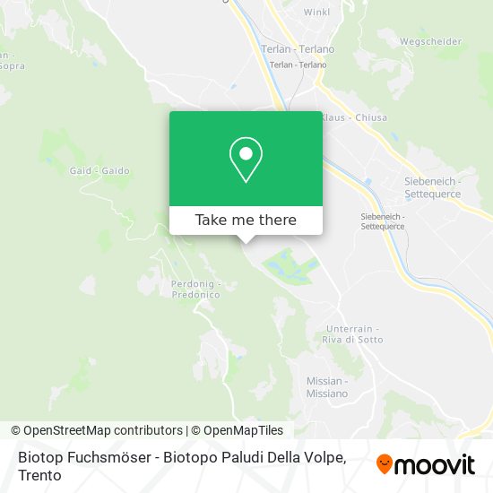 Biotop Fuchsmöser - Biotopo Paludi Della Volpe map