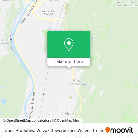 Zona Produttiva Vurza - Gewerbezone Wurzer map