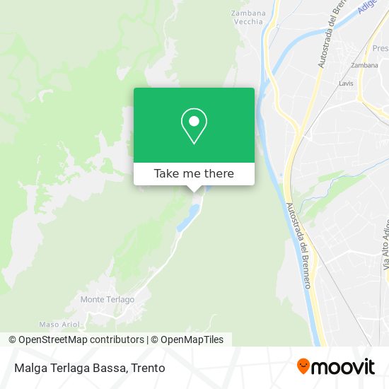 Malga Terlaga Bassa map