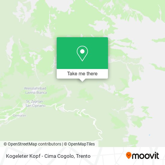 Kogeleter Kopf - Cima Cogolo map