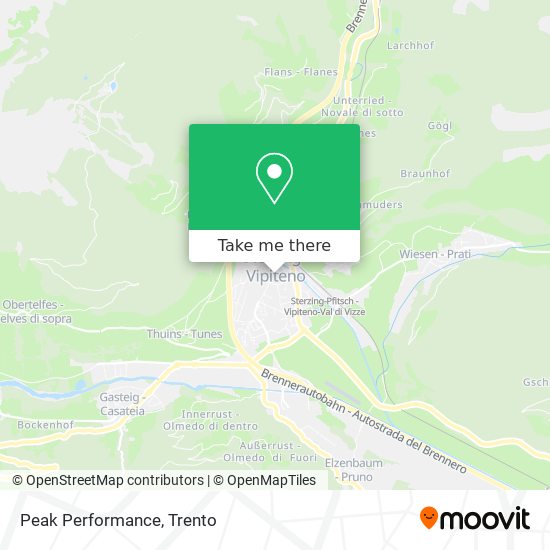 Peak Performance map