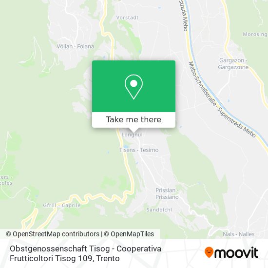 Obstgenossenschaft Tisog - Cooperativa Frutticoltori Tisog 109 map
