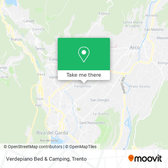 Verdepiano Bed & Camping map