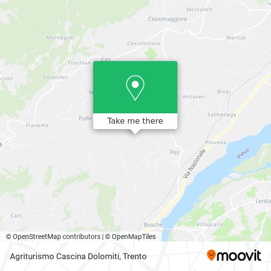 Agriturismo Cascina Dolomiti map