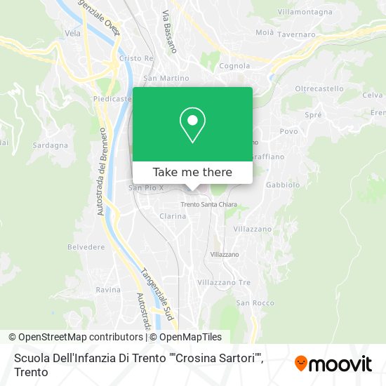 Scuola Dell'Infanzia Di Trento ""Crosina Sartori"" map