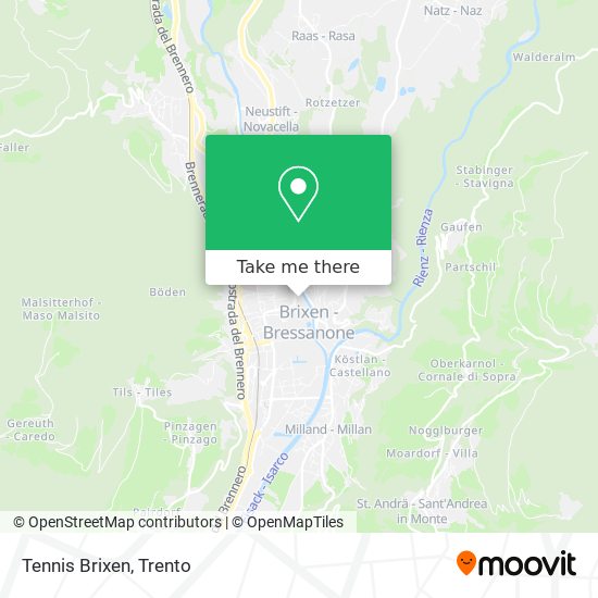Tennis Brixen map