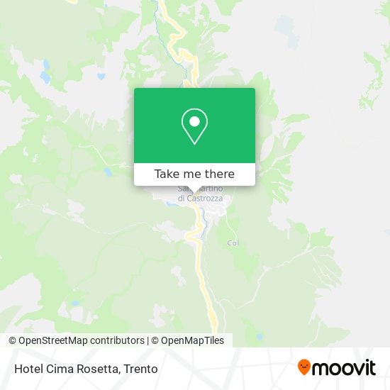 Hotel Cima Rosetta map