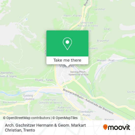 Arch. Gschnitzer Hermann & Geom. Markart Christian map