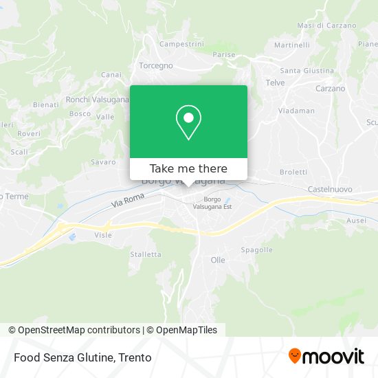 Food Senza Glutine map