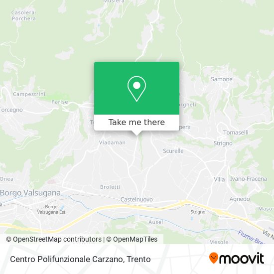 Centro Polifunzionale Carzano map