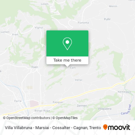 Villa Villabruna - Marsiai - Cossalter - Cagnan map