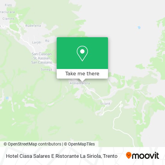 Hotel Ciasa Salares E Ristorante La Siriola map