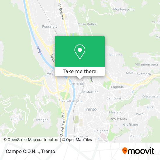 Campo C.O.N.I. map