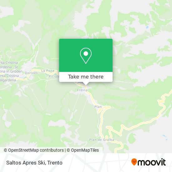 Saltos Apres Ski map