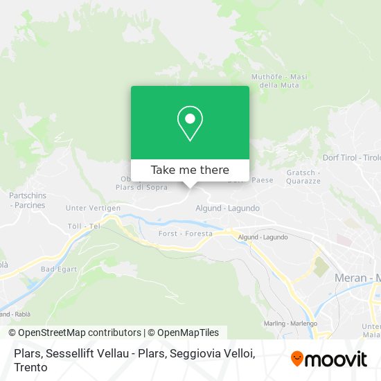 Plars, Sessellift Vellau - Plars, Seggiovia Velloi map